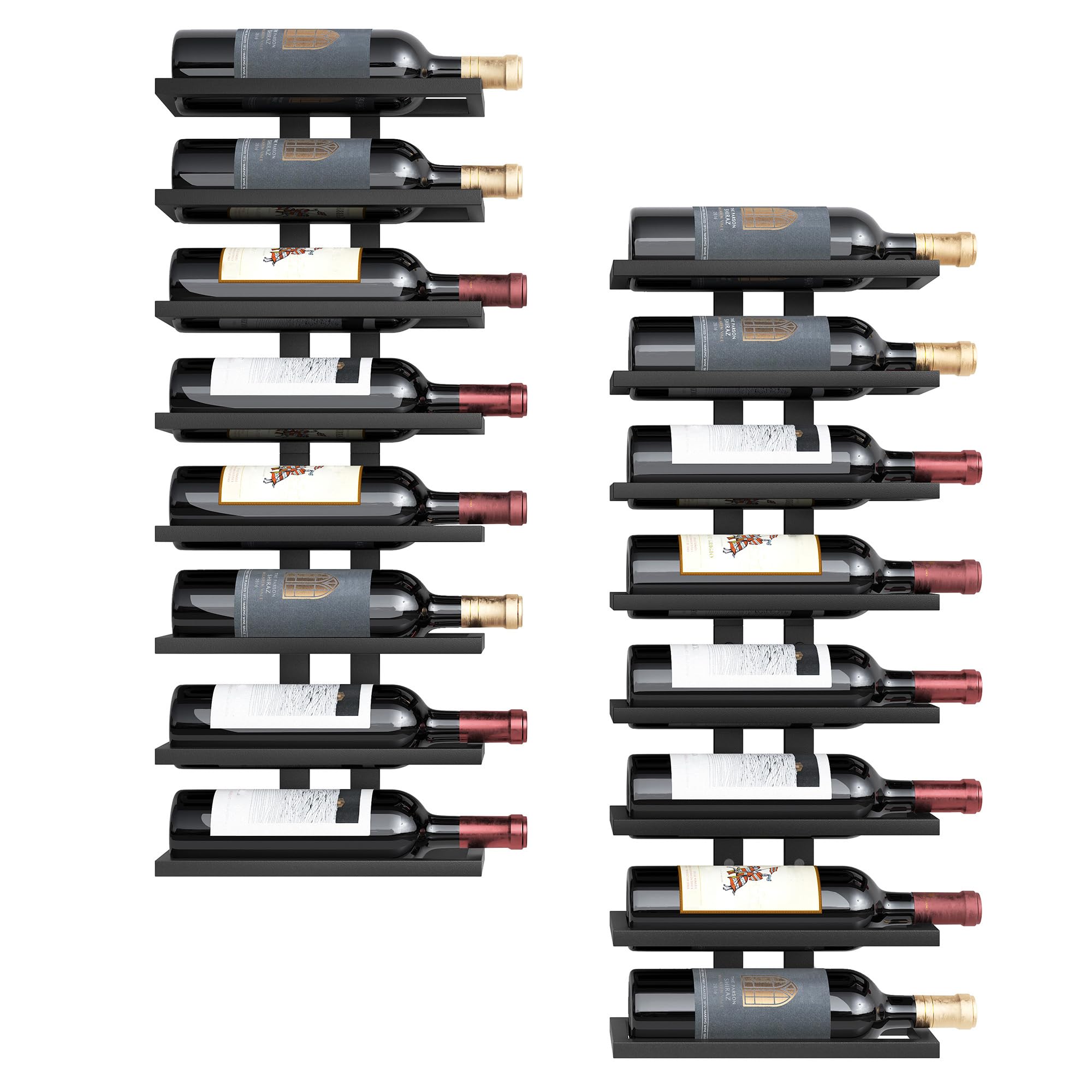 VintEdge 8-Tier Metal Wall Wine Rack